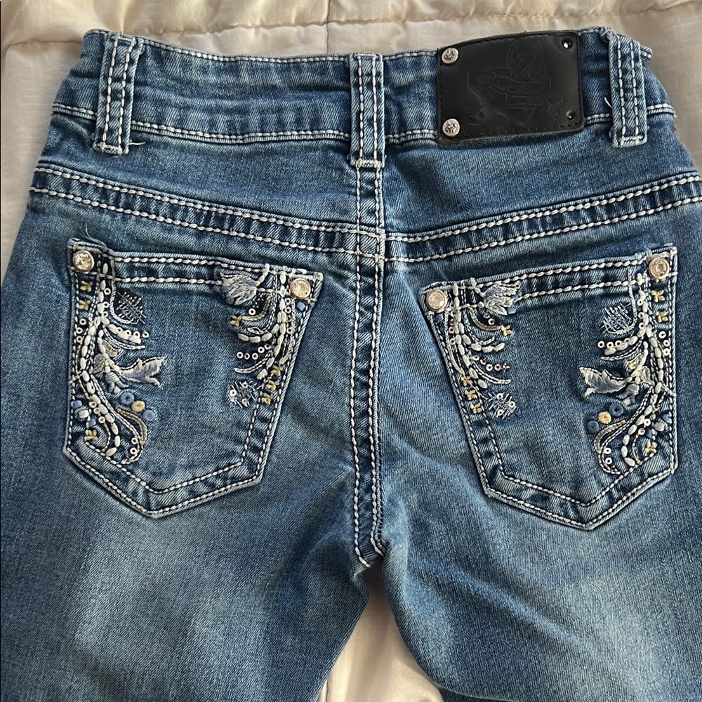 Embroidered Blue Women's Jeans